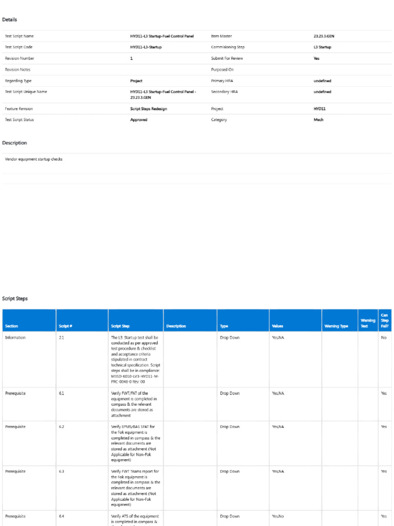 HYD11-L3 Startup-Fuel Control Panel | PDF
