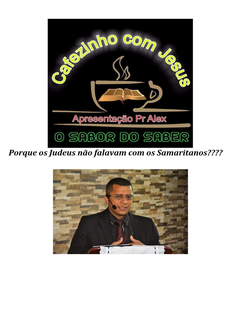 12= Por Que Os Judeus Nao Falavam Com Os Samaritanos | PDF ...