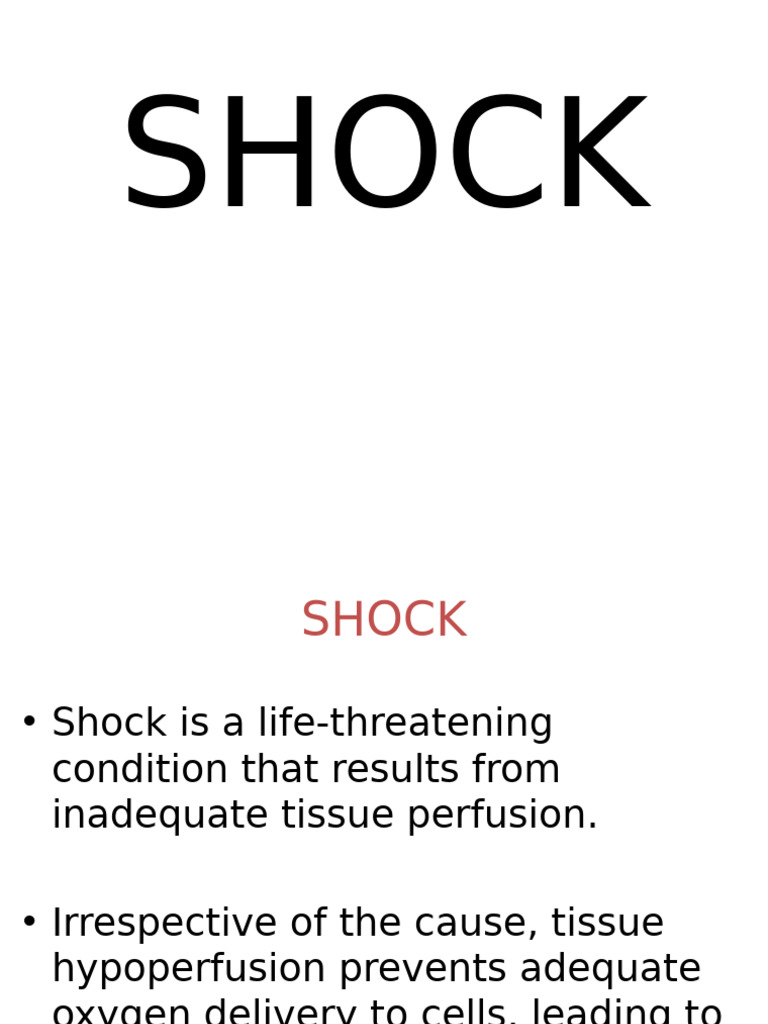 SHOCK | PDF | Shock (Circulatory) | Heart