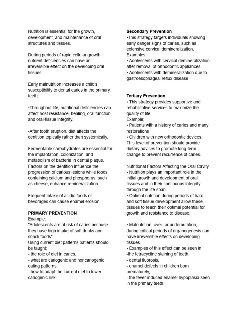 Nutritional Impact on Oral Health | PDF | Vitamin C | Human Tooth