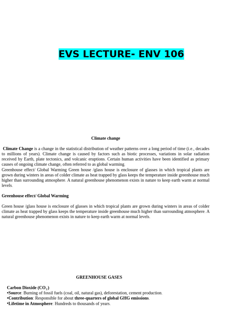 Understanding Climate Change and Its Impacts | PDF | Climate Change | Flood