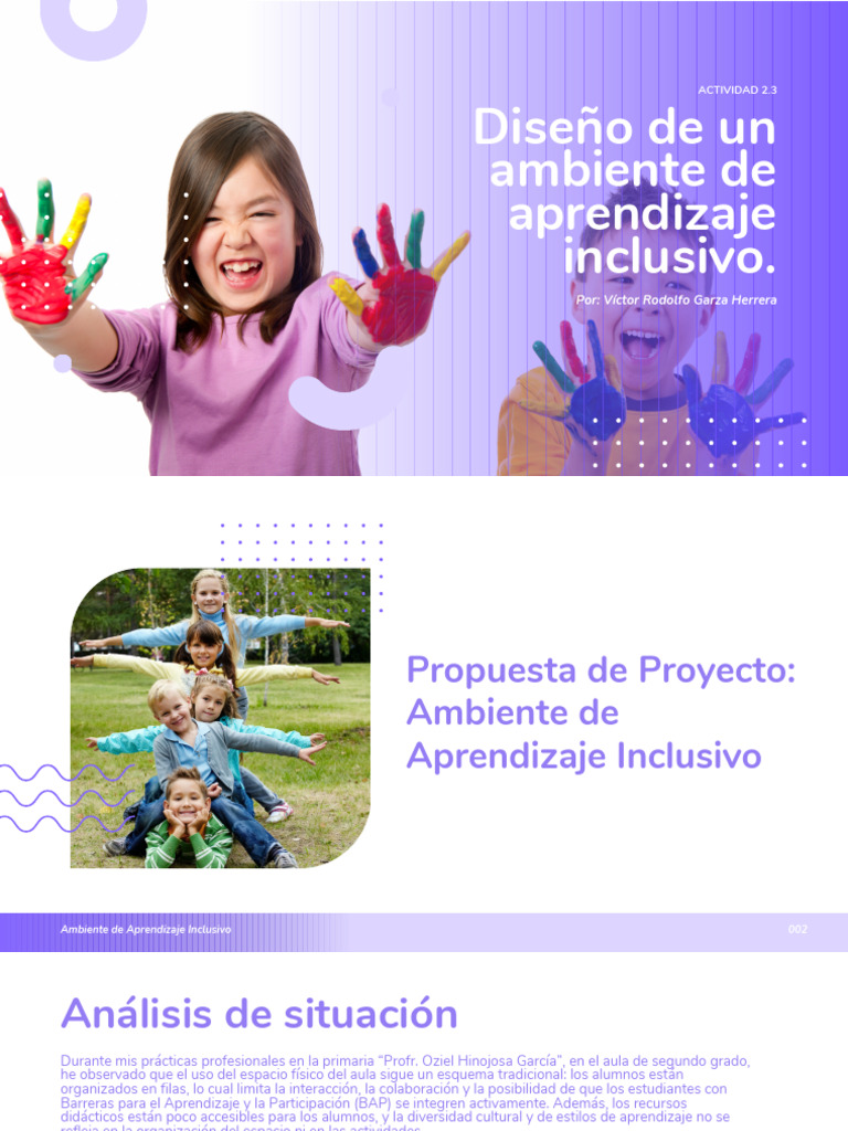 Diseño de Aula Inclusiva para Aprendizaje | PDF | Salón de clases ...