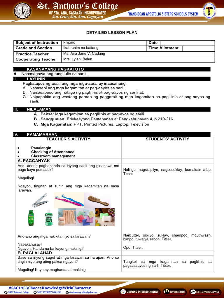 DLP Template Filipino | PDF
