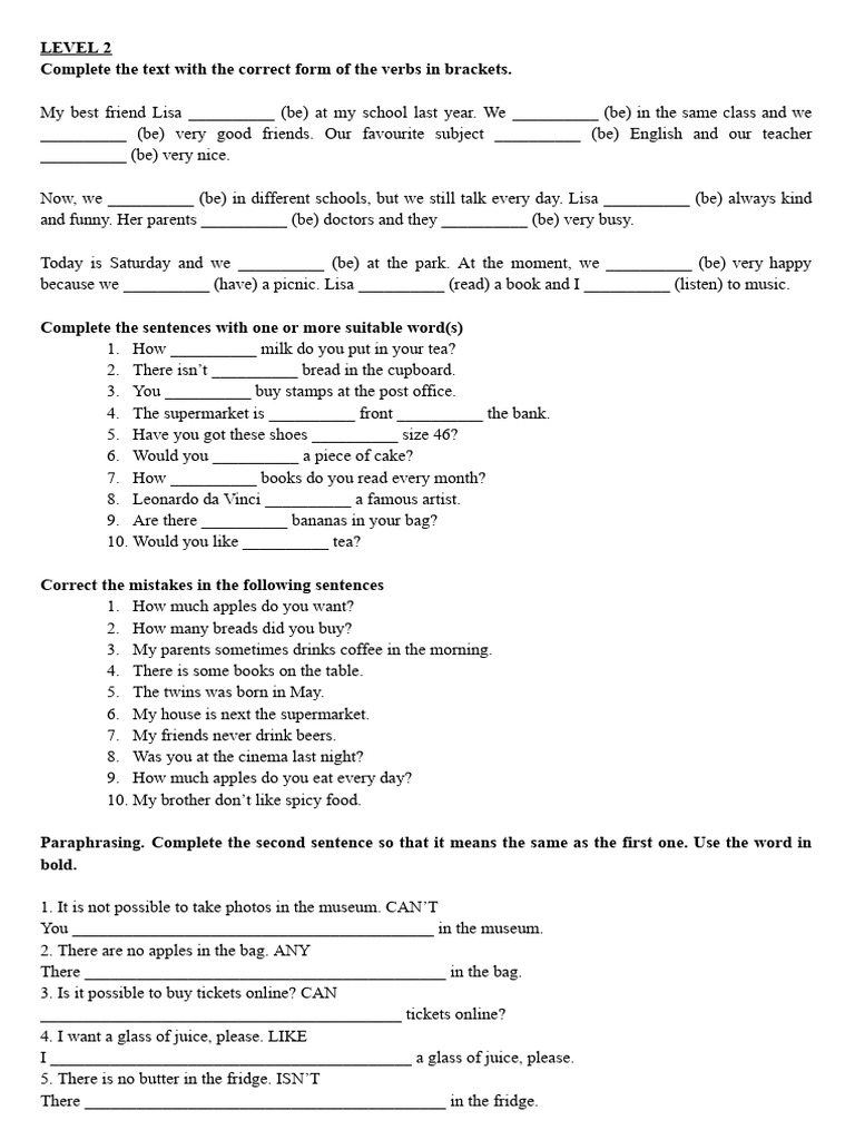 English Verb and Sentence Exercises | PDF | Chess | Chess Theory