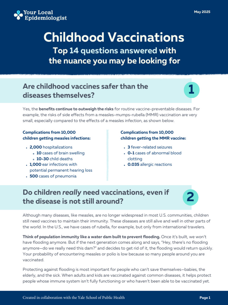 Benefits of Childhood Vaccinations Explained | PDF | Vaccines | Measles