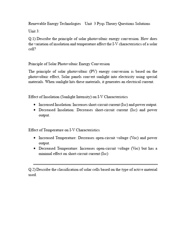 Solar Photovoltaic Energy Overview | PDF | Solar Cell | Photovoltaics