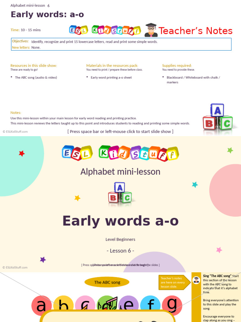1.early Words Lesson 6 A o Sample US | PDF | Writing