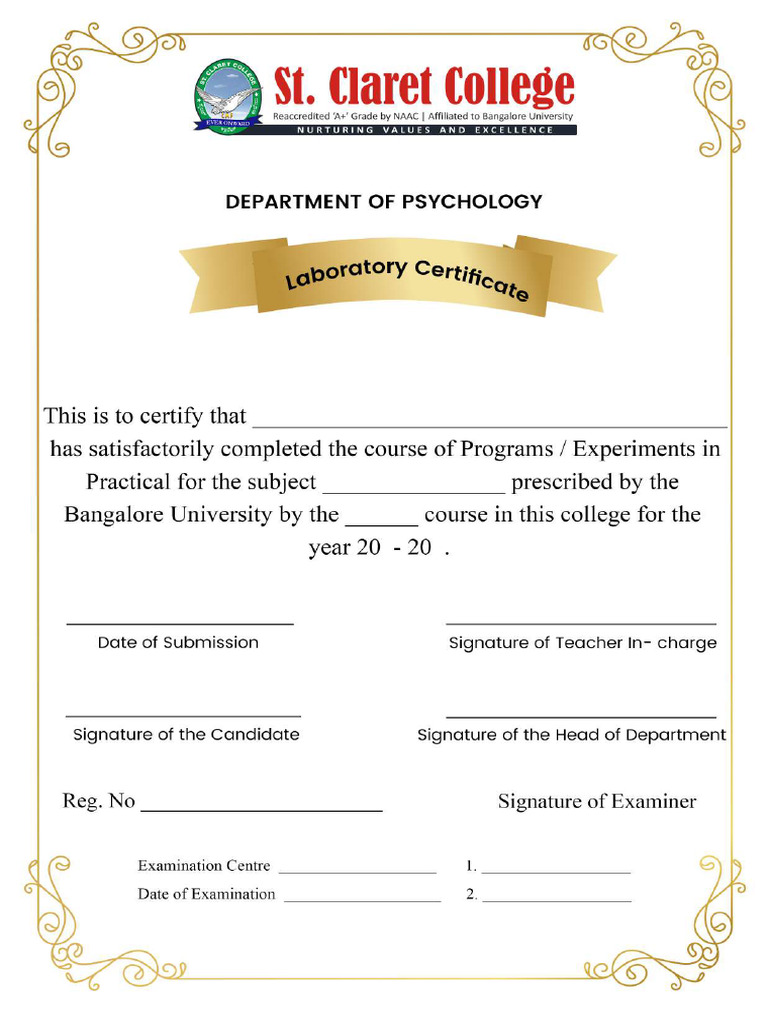 LAb Certificate | PDF