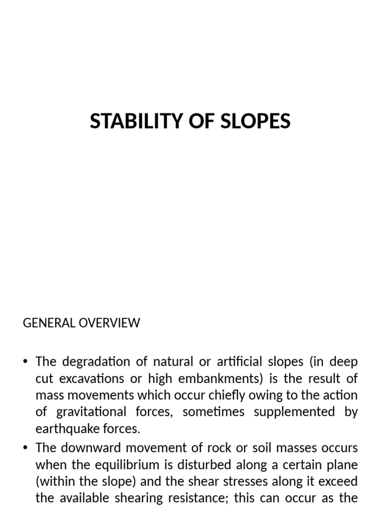 Slope Stability Analysis and Failures | PDF | Natural Materials | Geology