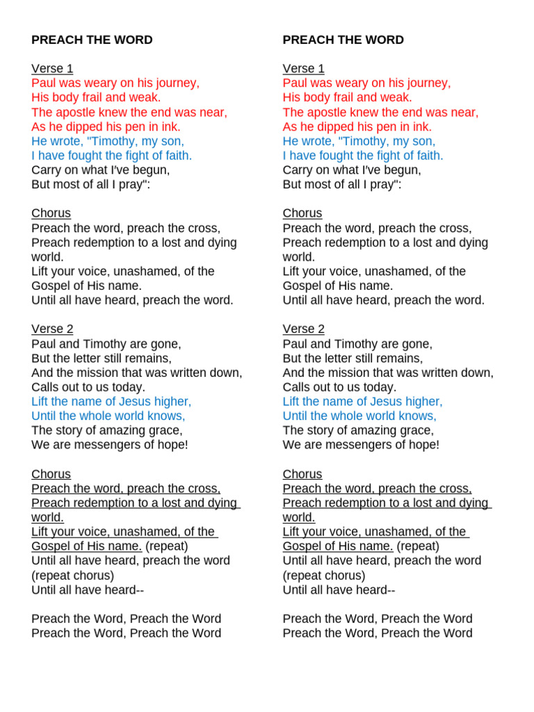 Preach The Word | PDF