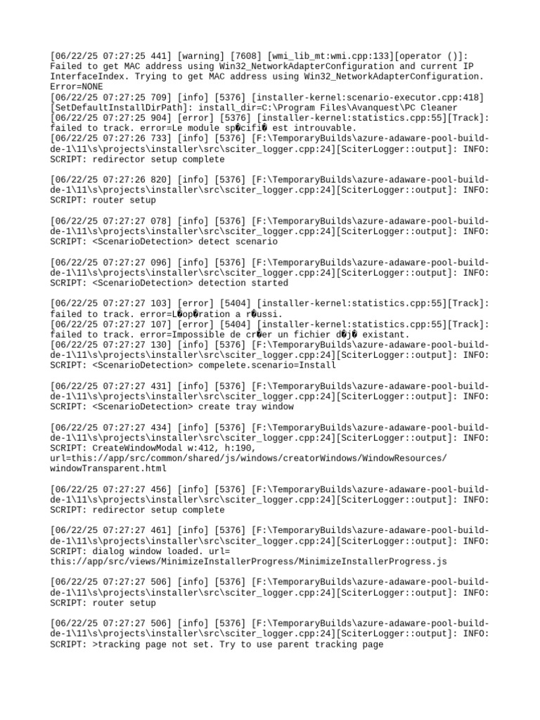 Installer Error Log Analysis | PDF | Computer Architecture | Microsoft ...
