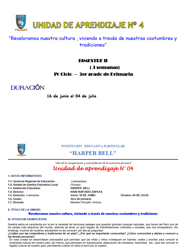 Unidad de Aprendizaje 4 Corregida | PDF | Geometría | Sistema de ...
