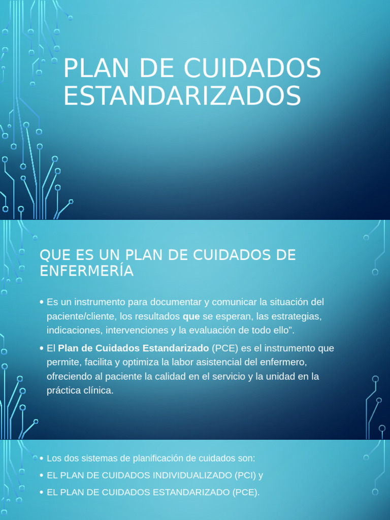 Plan de Cuidados Estandarizados en Enfermería | PDF | Cuidado de la salud