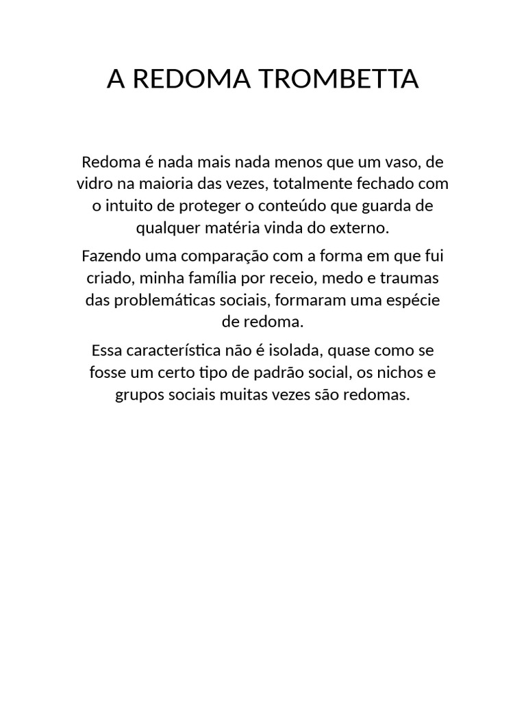 A Redoma Trombetta | PDF
