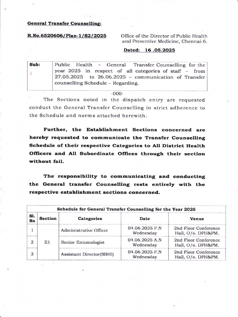 Genetral Transfer Counselling-DPH | PDF