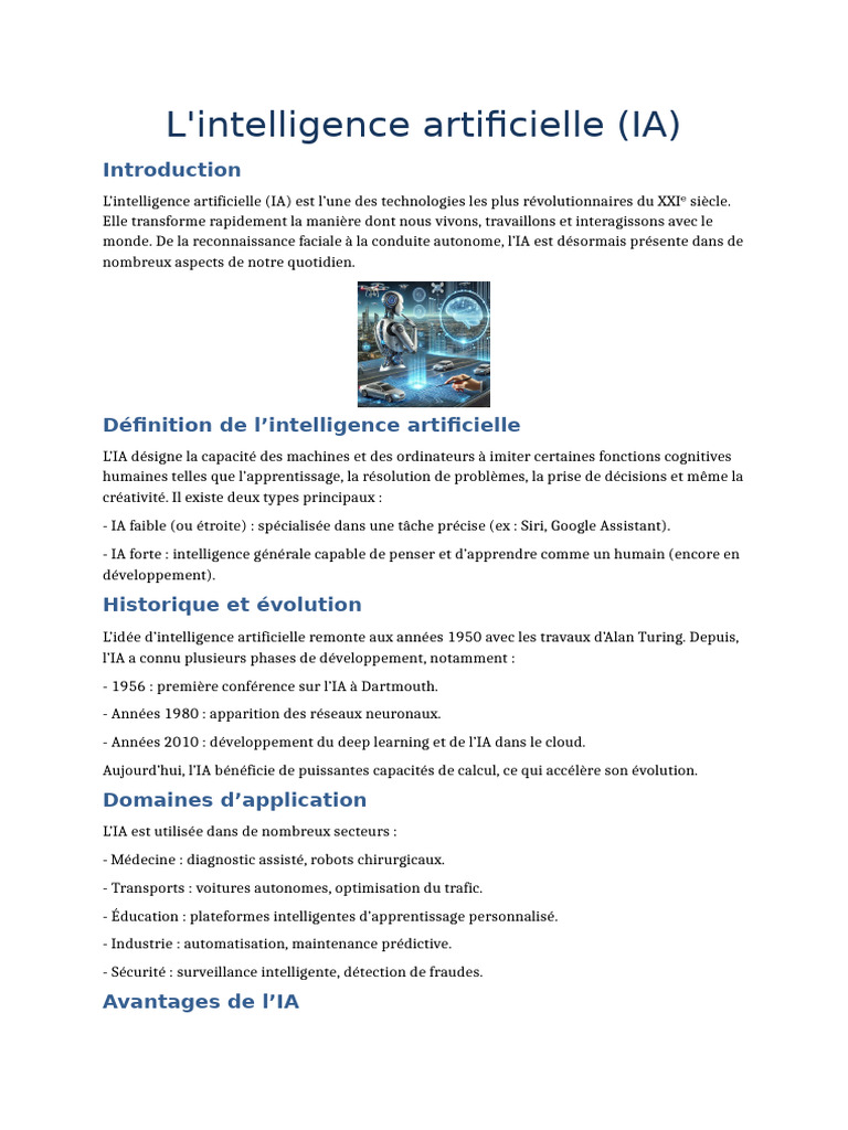 Comprendre l'intelligence artificielle | PDF | Intelligence ...
