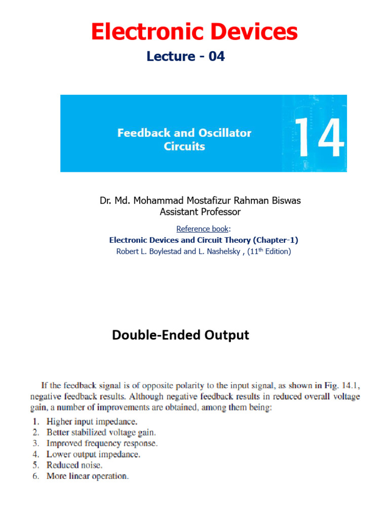 Electronic Devices Lecture Overview | PDF