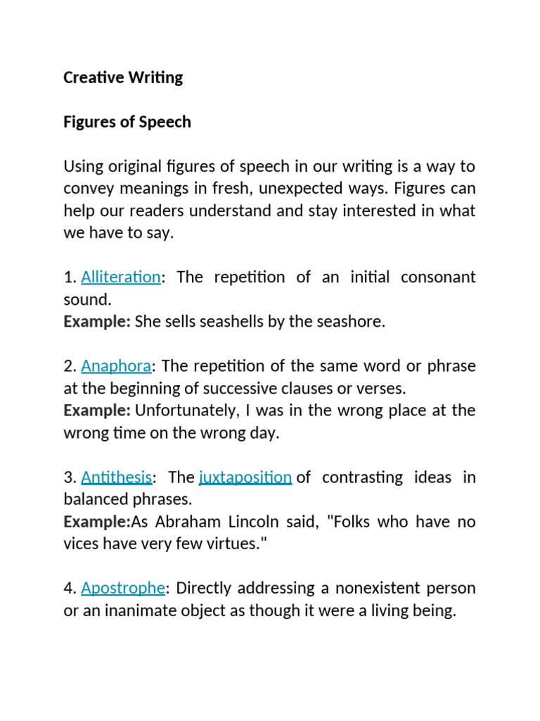 Mastering Figures of Speech in Writing | PDF | Rhetorical Techniques ...