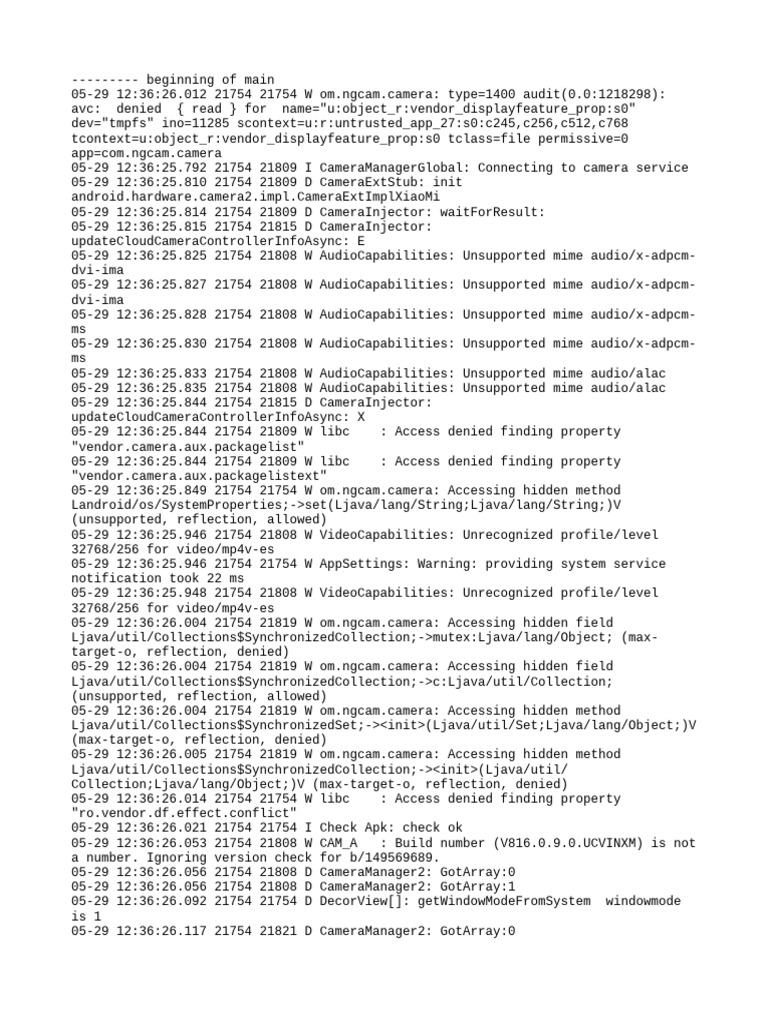 Camera Service Log Analysis | PDF | Pointer (Computer Programming ...