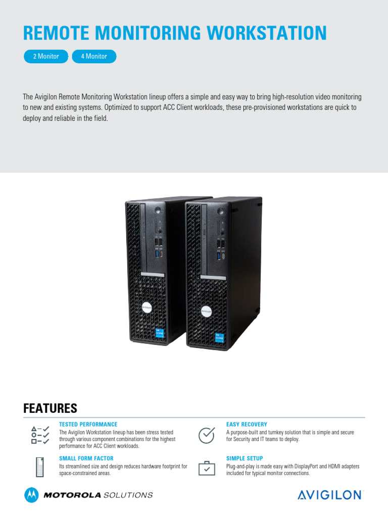 Avigilon rm7 Wks Datasheet en | PDF | Hdmi | Solid State Drive
