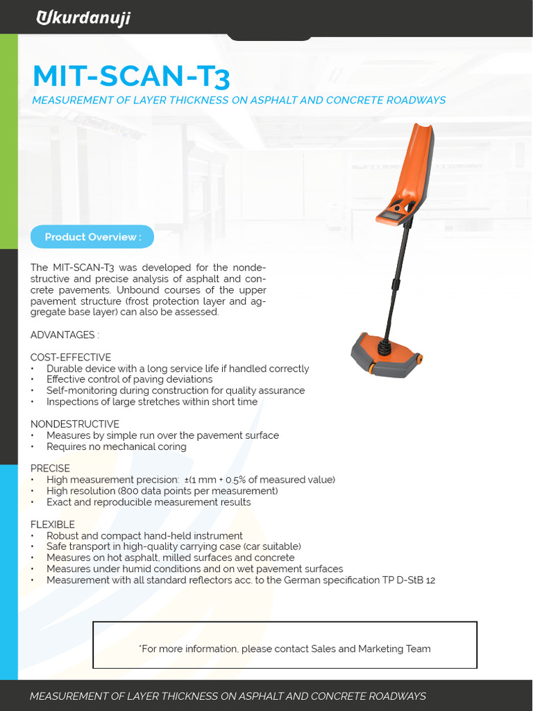 MIT-SCAN-T3 for Pavement Thickness Measurement | PDF | Road Surface ...