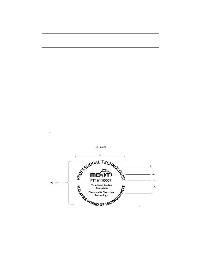 Panduan Cap Rasmi Teknologis dan Juruteknik | PDF