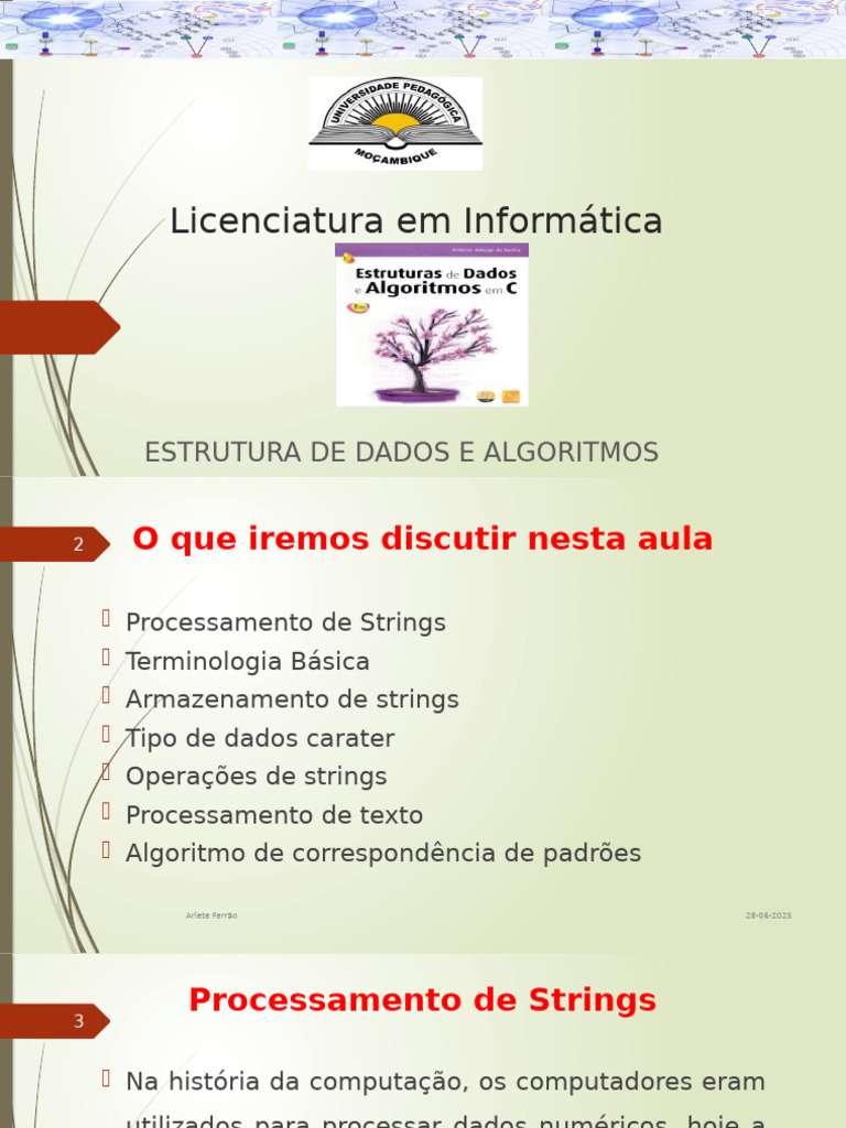 Processamento de Strings em Informática | PDF | String (Ciência da ...