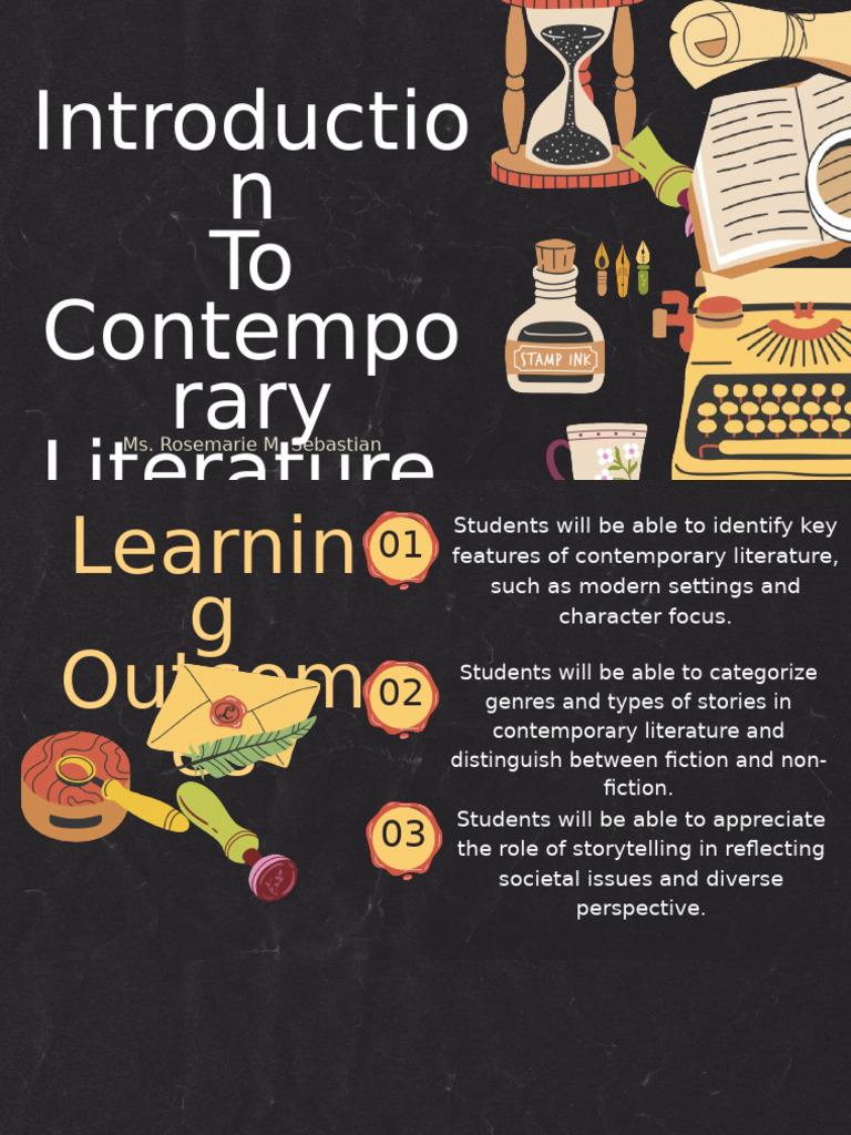 2introduction To Contemporary Literature Pdf Poetry Novels