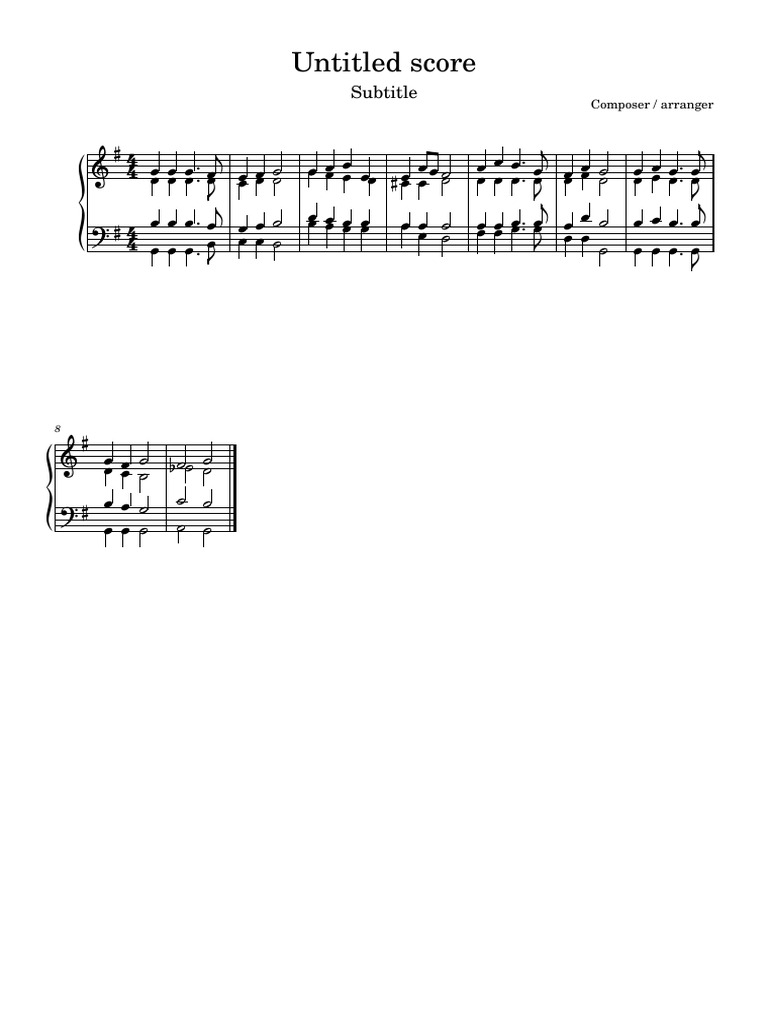 Composer and Arranger Score Overview | PDF