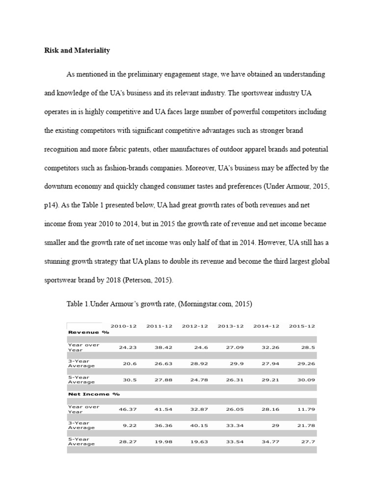 Audit Risk Paper 1 | PDF