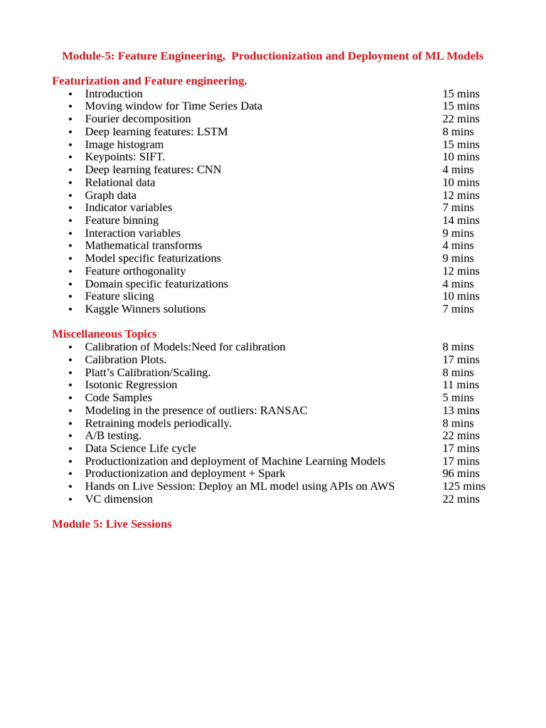 Feature Engineering & ML Model Deployment | PDF | Artificial ...