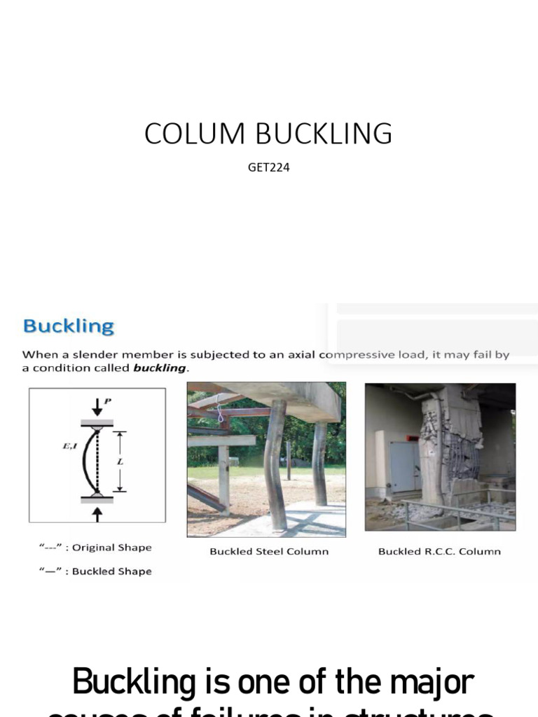 Column Buckling Get224 | PDF