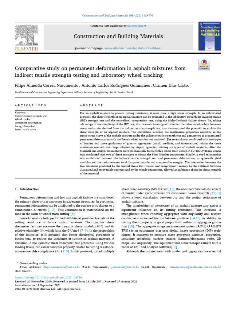 Asphalt Mixture Rutting Resistance Study | PDF | Strength Of Materials ...