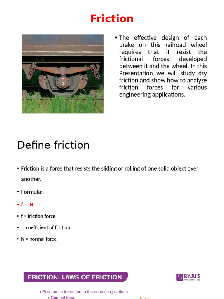 Understanding Friction in Engineering | PDF