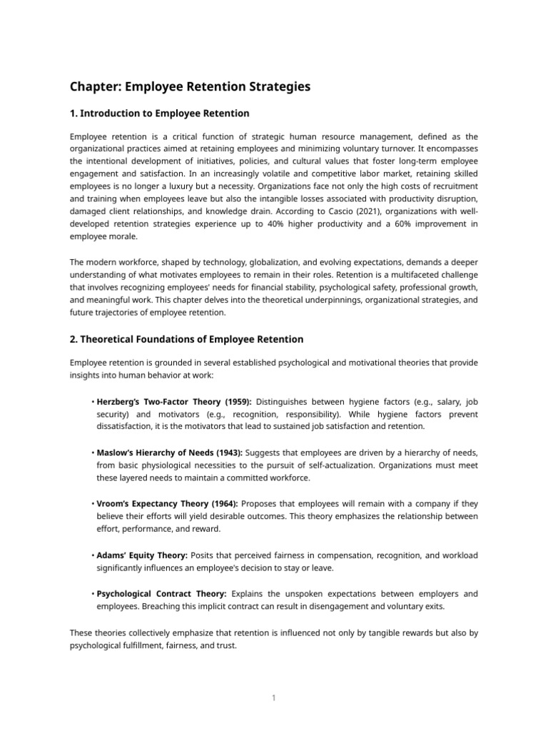 Effective Employee Retention Strategies | PDF | Employee Retention ...
