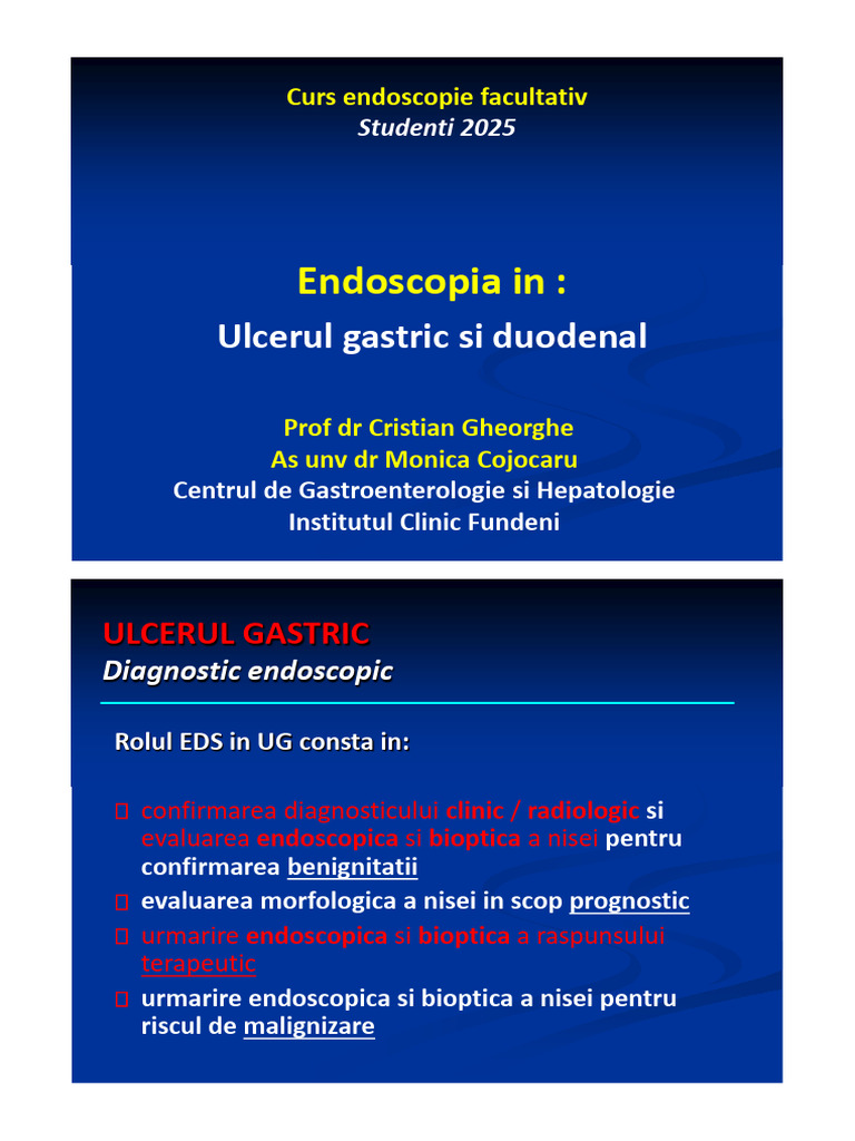 Curs 10 ED - Ulcerul Gastro-Dudoenal | PDF