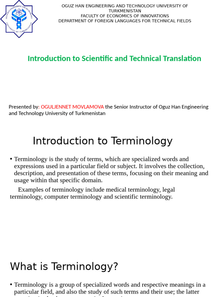 Introduction to Scientific Terminology | PDF | Semantics | Translations