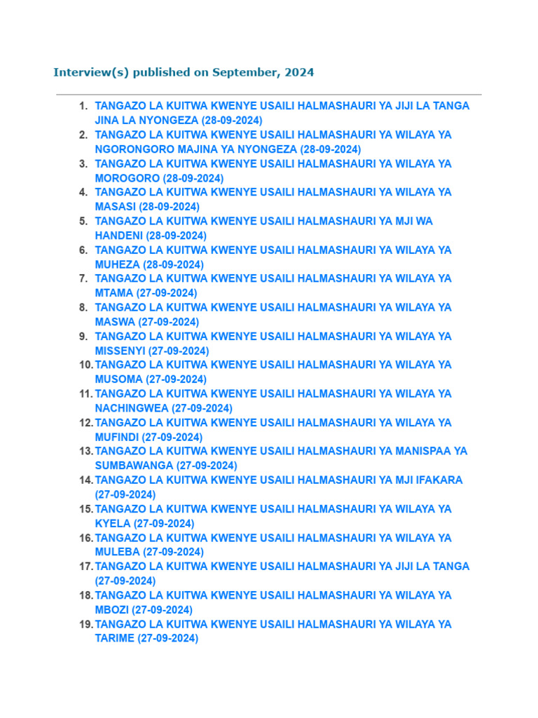 PDF Names Called For Interview Public Service Recruitment Secretariat ...