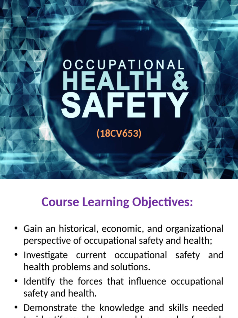 Occupational Health and Safety Overview | PDF | Occupational Safety And ...