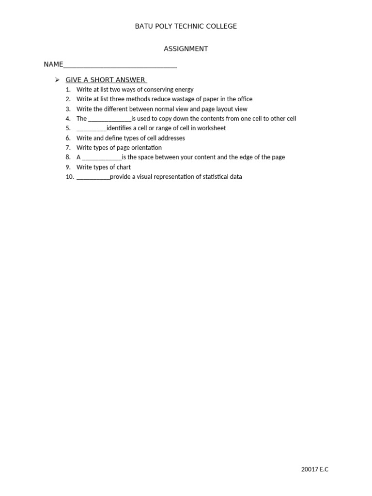 Assignment | PDF