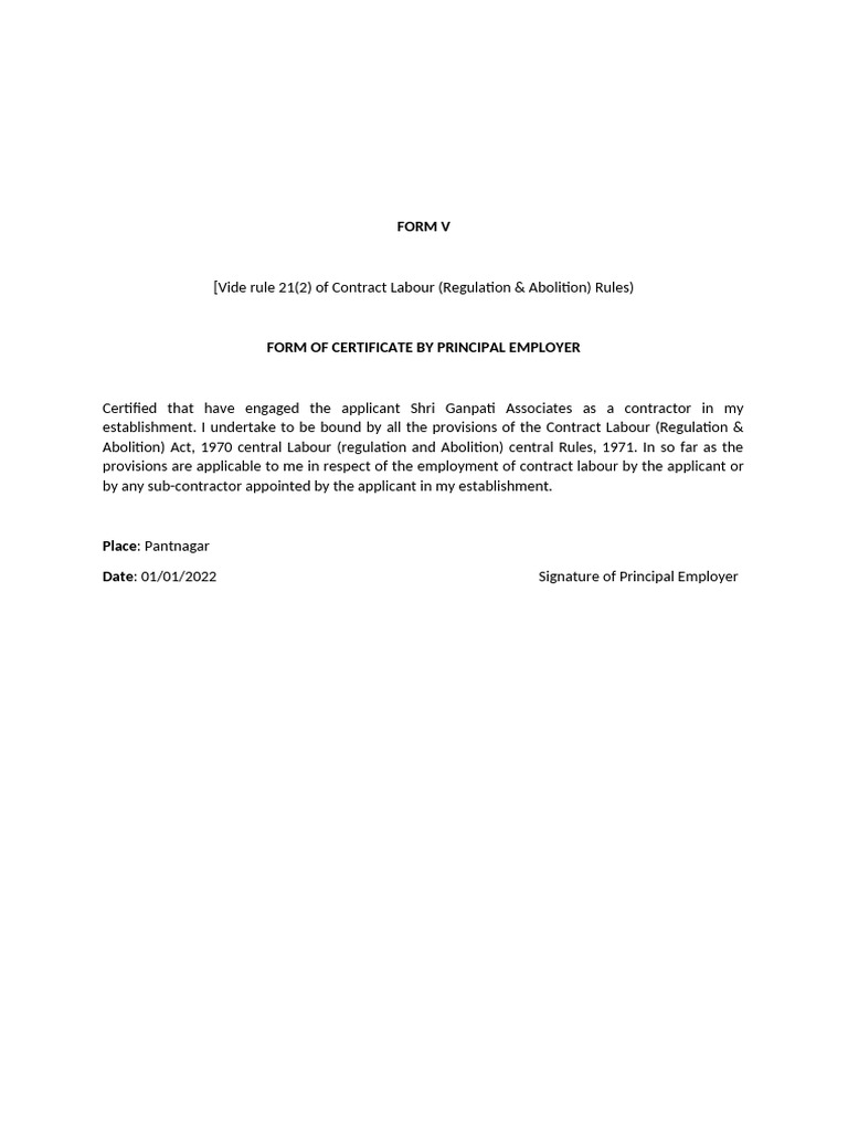 Form V | PDF
