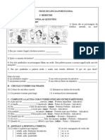 Teste 1º Bimestre 6ª série