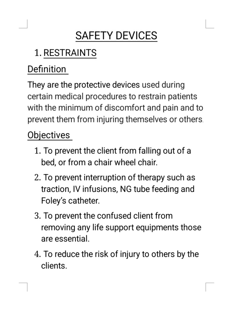 Essential Guide to Medical Restraints | PDF