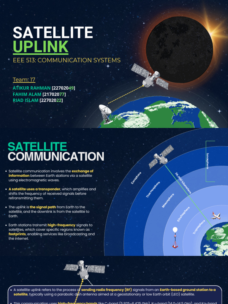Satellite Uplink Communication Overview | PDF | Communications ...