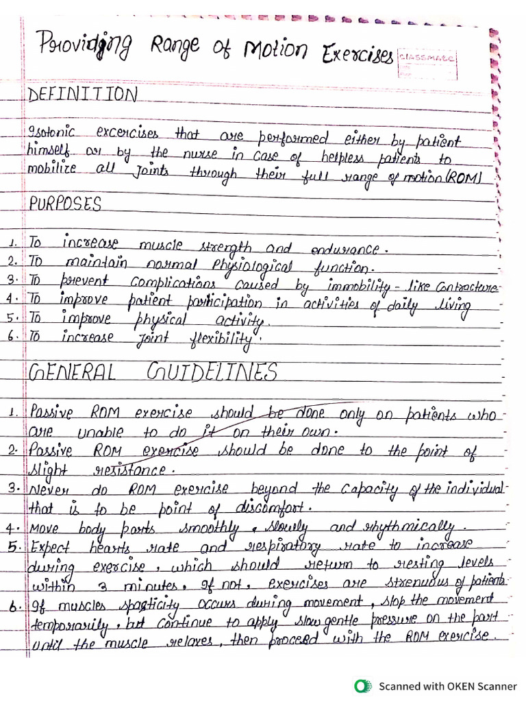 Range of Motion. | PDF