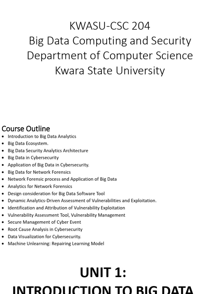 Big Data in Cybersecurity Overview | PDF | Security | Computer Security