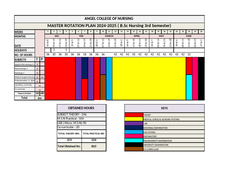 Master Rotation Plan 2024-2025 | PDF | Medicine | Health Care