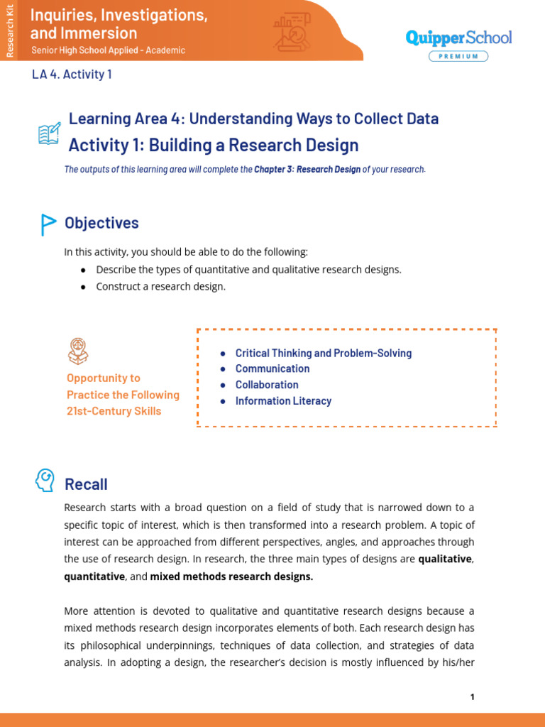 Research Design: Qualitative vs Quantitative | PDF | Quantitative ...