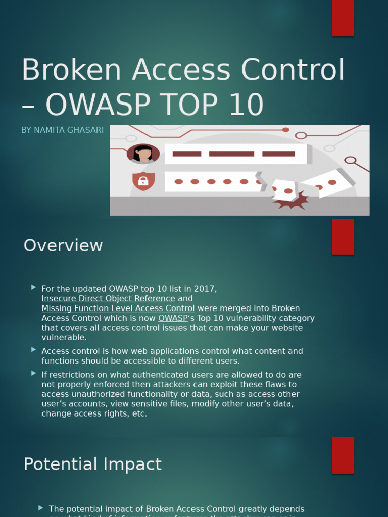 Understanding Broken Access Control Risks | PDF | Access Control ...