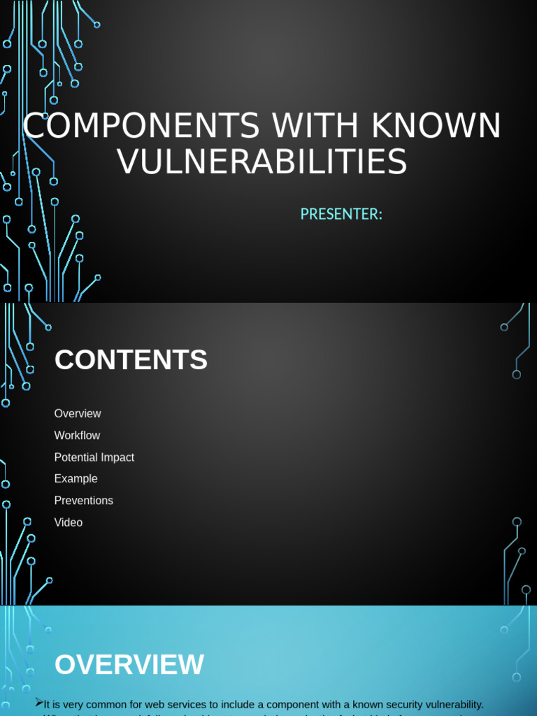 Managing Known Vulnerabilities in Components | PDF | Computer Security ...